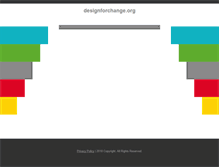 Tablet Screenshot of designforchange.org